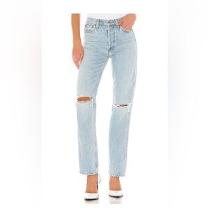 Re/done high rise loose in bleach